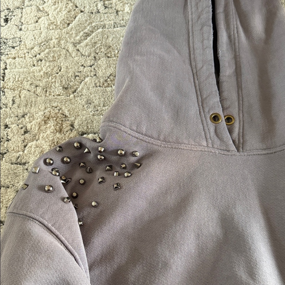 We The Free Studded Purple / Grey Hoodie - Picture 3 of 9